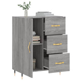 Dressoir 69,5x34x90 cm bewerkt hout grijs sonoma eikenkleurig - AllerleiShop