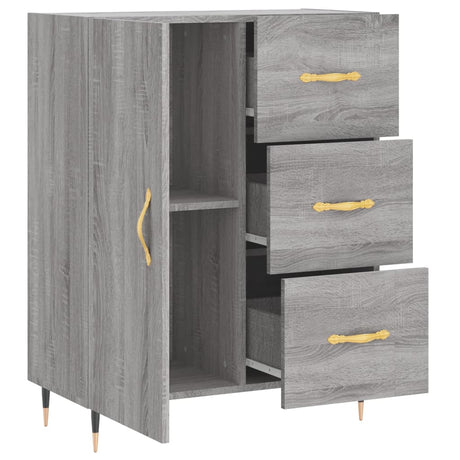 Dressoir 69,5x34x90 cm bewerkt hout grijs sonoma eikenkleurig - AllerleiShop