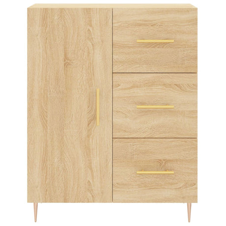 Dressoir 69,5x34x90 cm bewerkt hout sonoma eikenkleurig - AllerleiShop