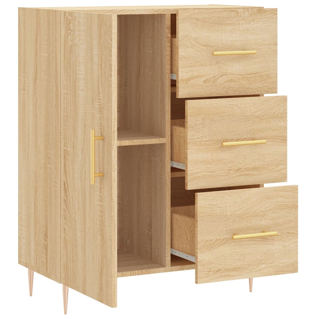 Dressoir 69,5x34x90 cm bewerkt hout sonoma eikenkleurig - AllerleiShop