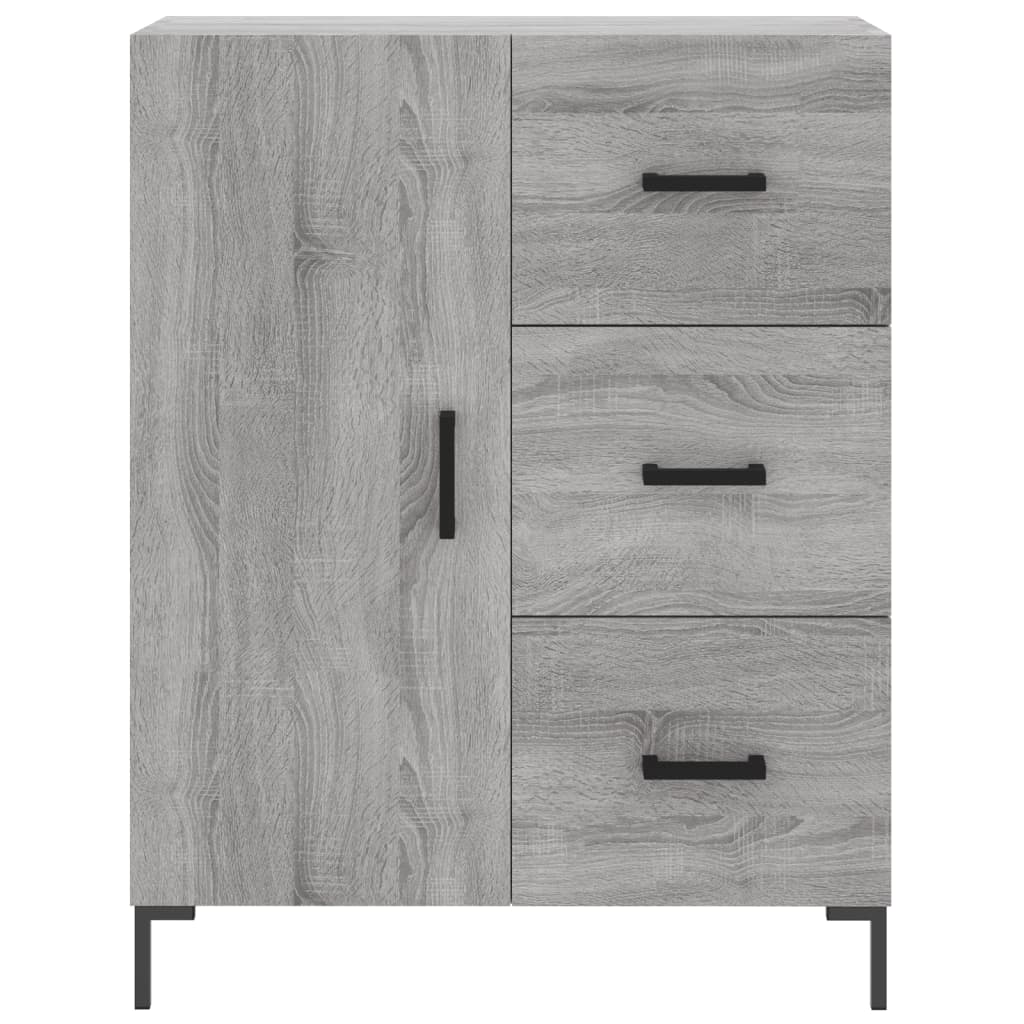 Dressoir 69,5x34x90 cm bewerkt hout grijs sonoma eikenkleurig - AllerleiShop