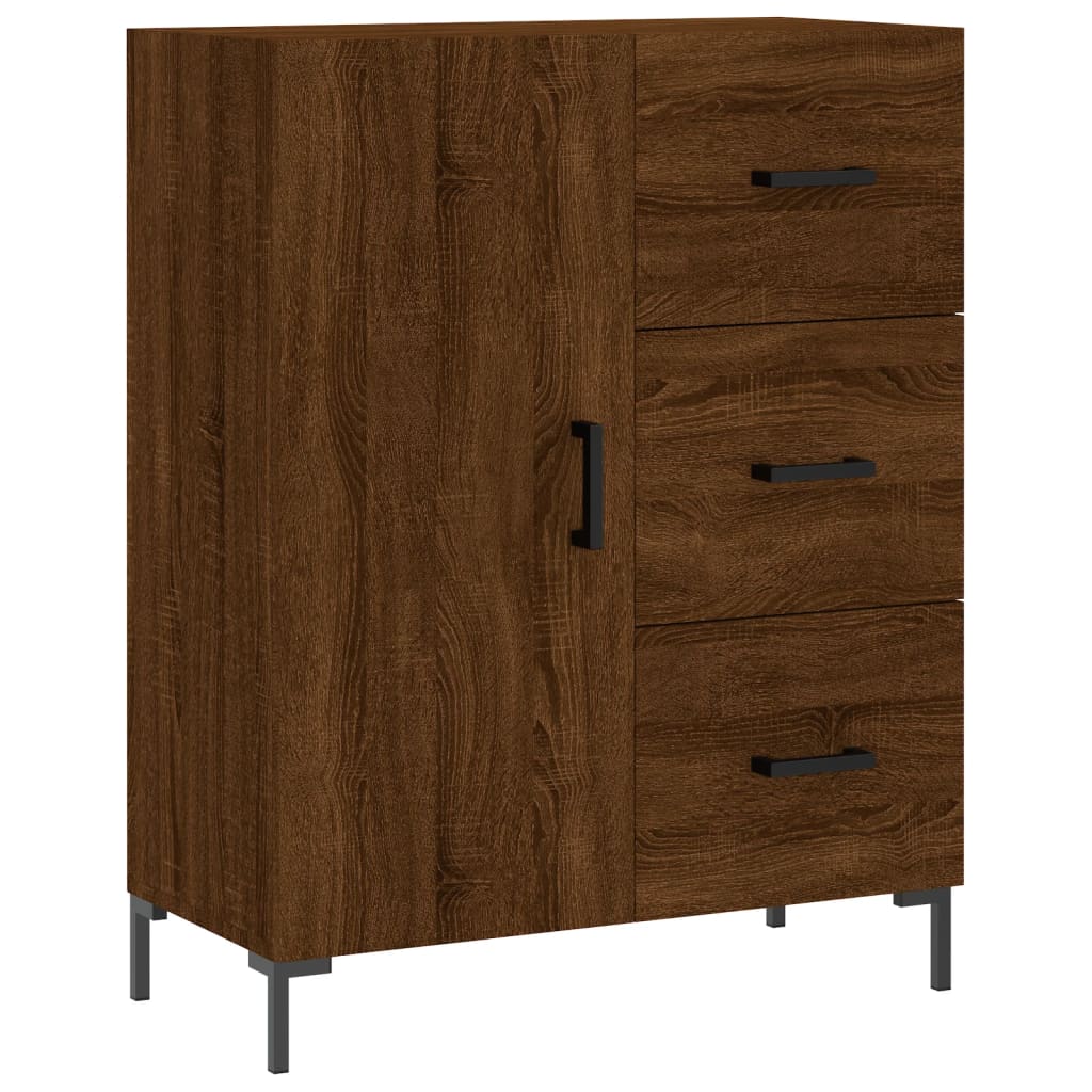 Dressoir 69,5x34x90 cm bewerkt hout bruin eikenkleur - AllerleiShop