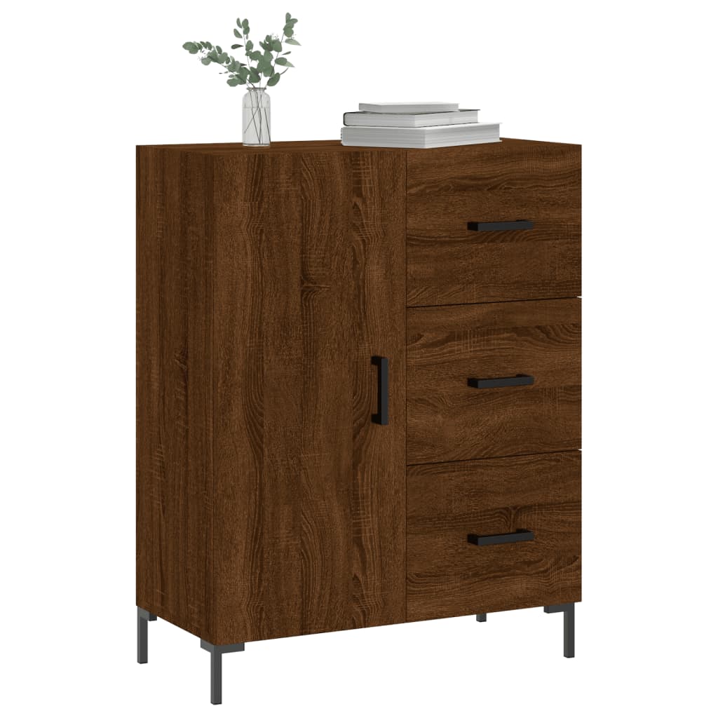 Dressoir 69,5x34x90 cm bewerkt hout bruin eikenkleur - AllerleiShop