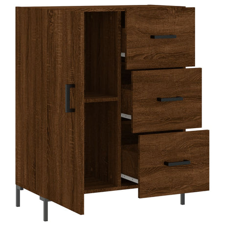 Dressoir 69,5x34x90 cm bewerkt hout bruin eikenkleur - AllerleiShop