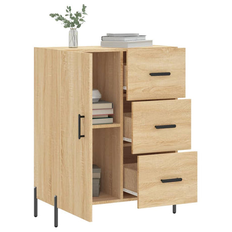 Dressoir 69,5x34x90 cm bewerkt hout sonoma eikenkleurig - AllerleiShop