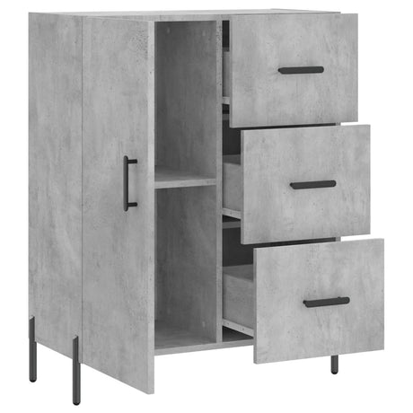 Dressoir 69,5x34x90 cm bewerkt hout betongrijs - AllerleiShop