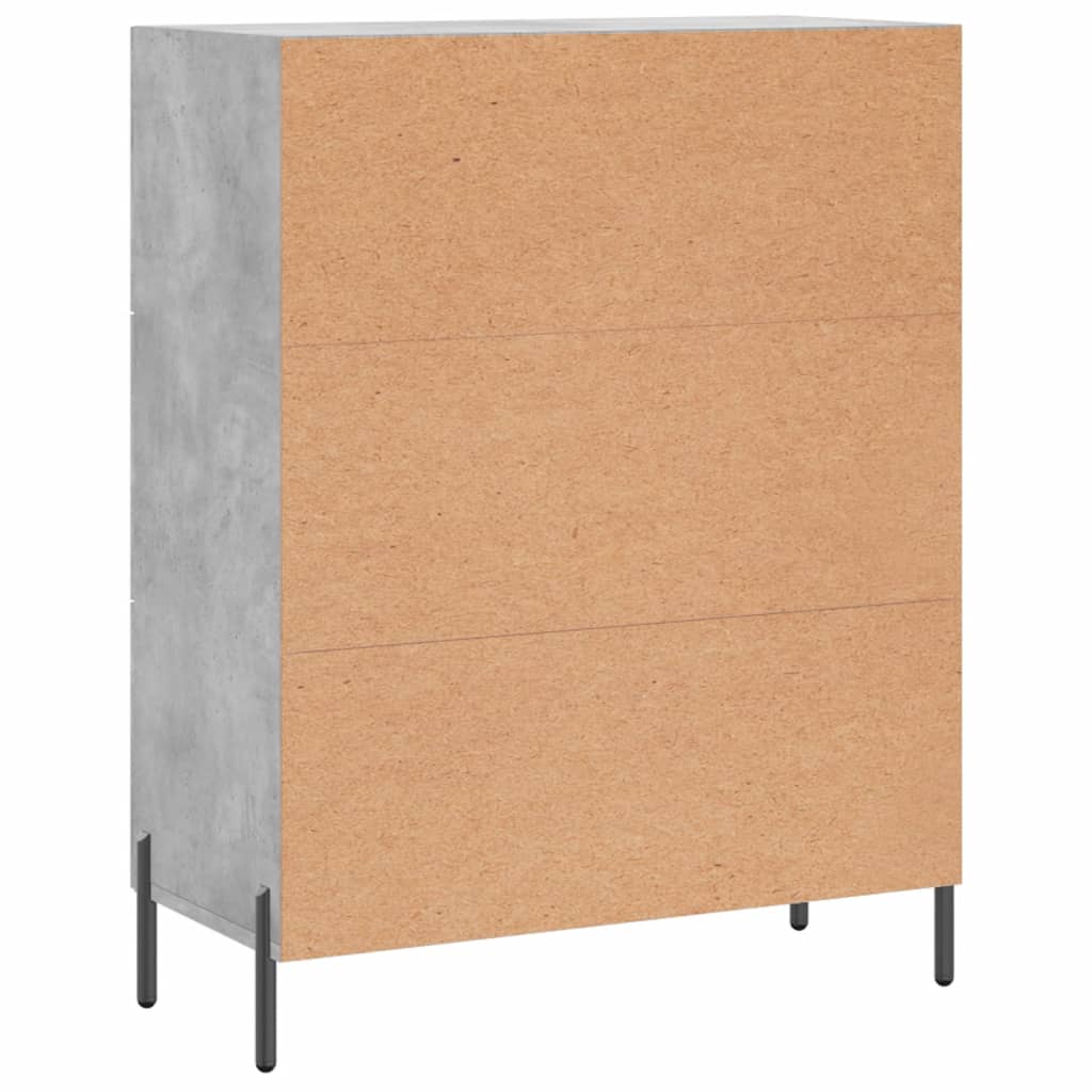 Dressoir 69,5x34x90 cm bewerkt hout betongrijs - AllerleiShop