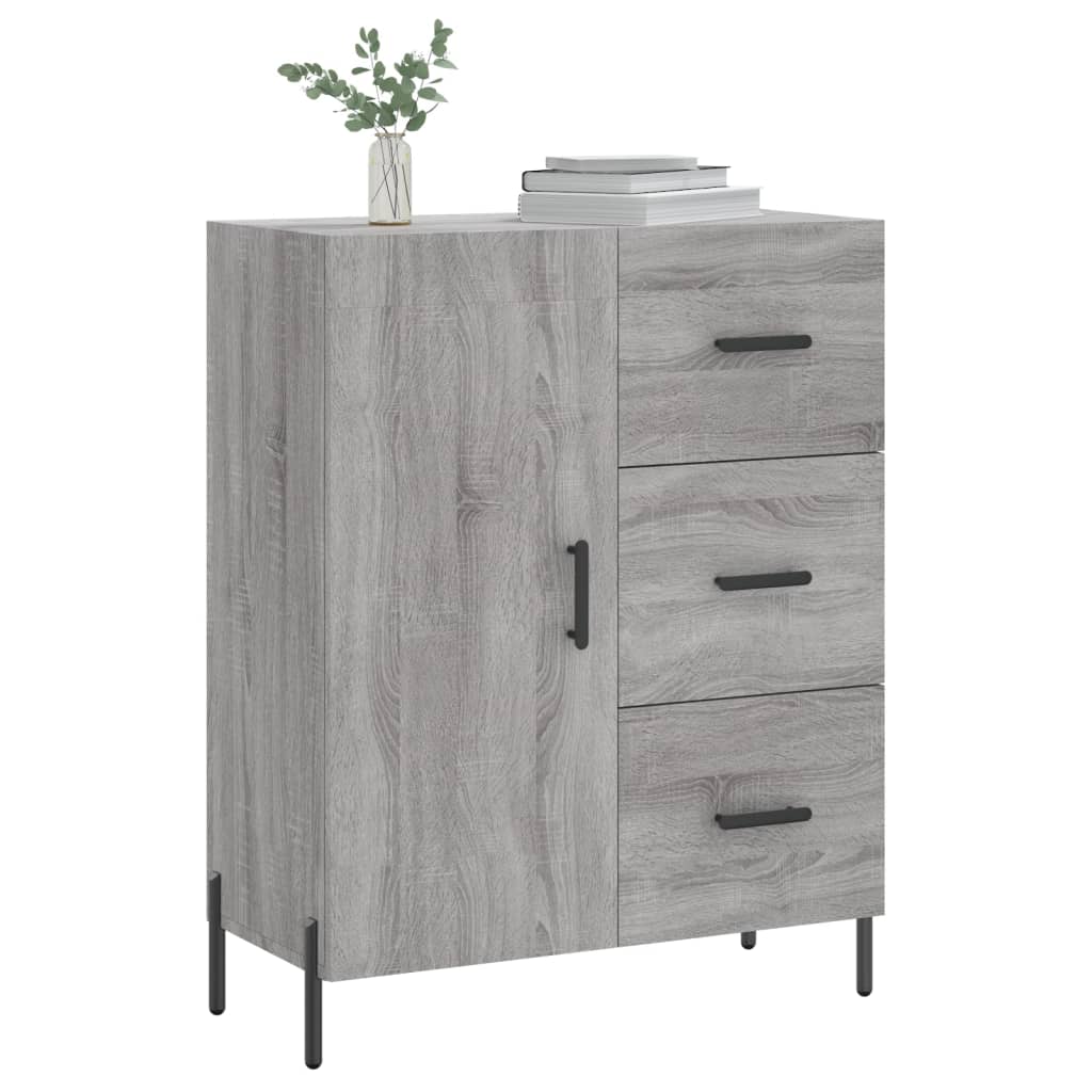 Dressoir 69,5x34x90 cm bewerkt hout grijs sonoma eikenkleurig - AllerleiShop