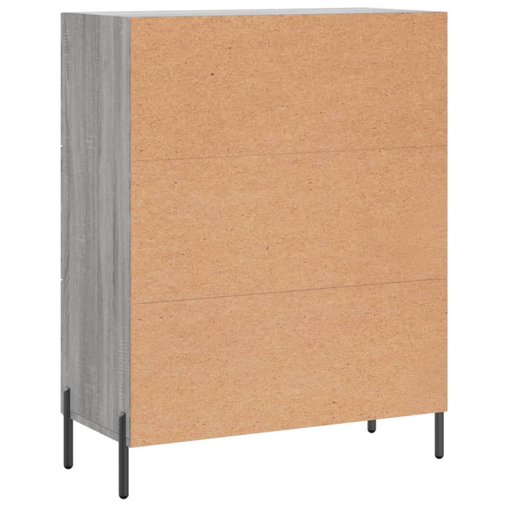 Dressoir 69,5x34x90 cm bewerkt hout grijs sonoma eikenkleurig - AllerleiShop