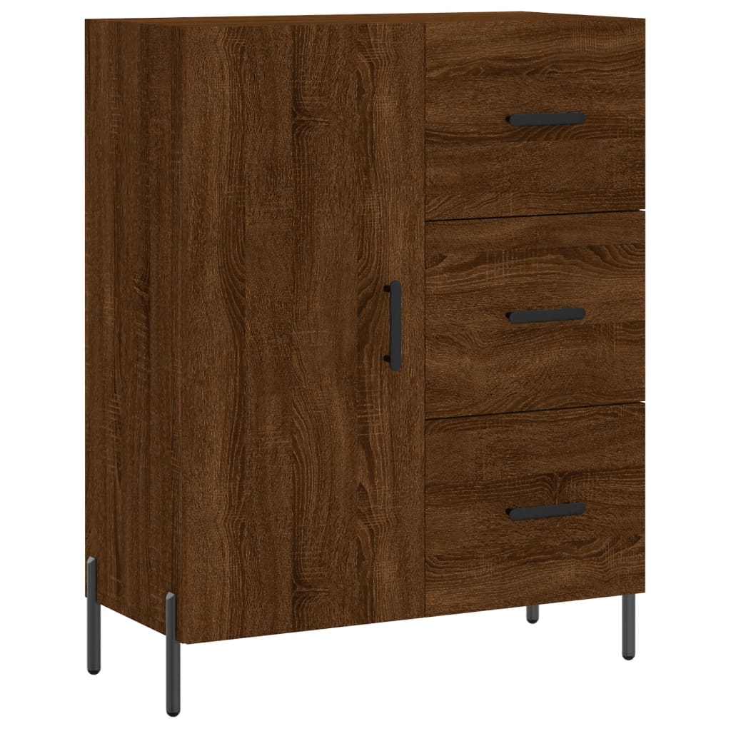 Dressoir 69,5x34x90 cm bewerkt hout bruin eikenkleur