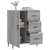 Dressoir 69,5x34x90 cm bewerkt hout grijs sonoma eikenkleurig