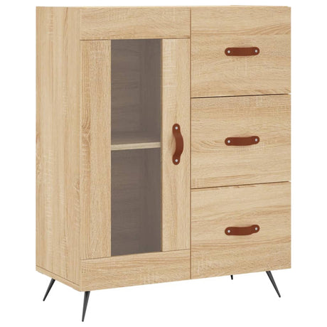 Dressoir 69,5x34x90 cm bewerkt hout sonoma eikenkleurig