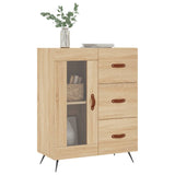 Dressoir 69,5x34x90 cm bewerkt hout sonoma eikenkleurig