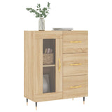 Dressoir 69,5x34x90 cm bewerkt hout sonoma eikenkleurig