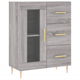 Dressoir 69,5x34x90 cm bewerkt hout grijs sonoma eikenkleurig