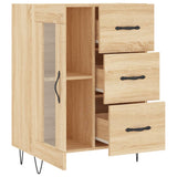 Dressoir 69,5x34x90 cm bewerkt hout sonoma eikenkleurig