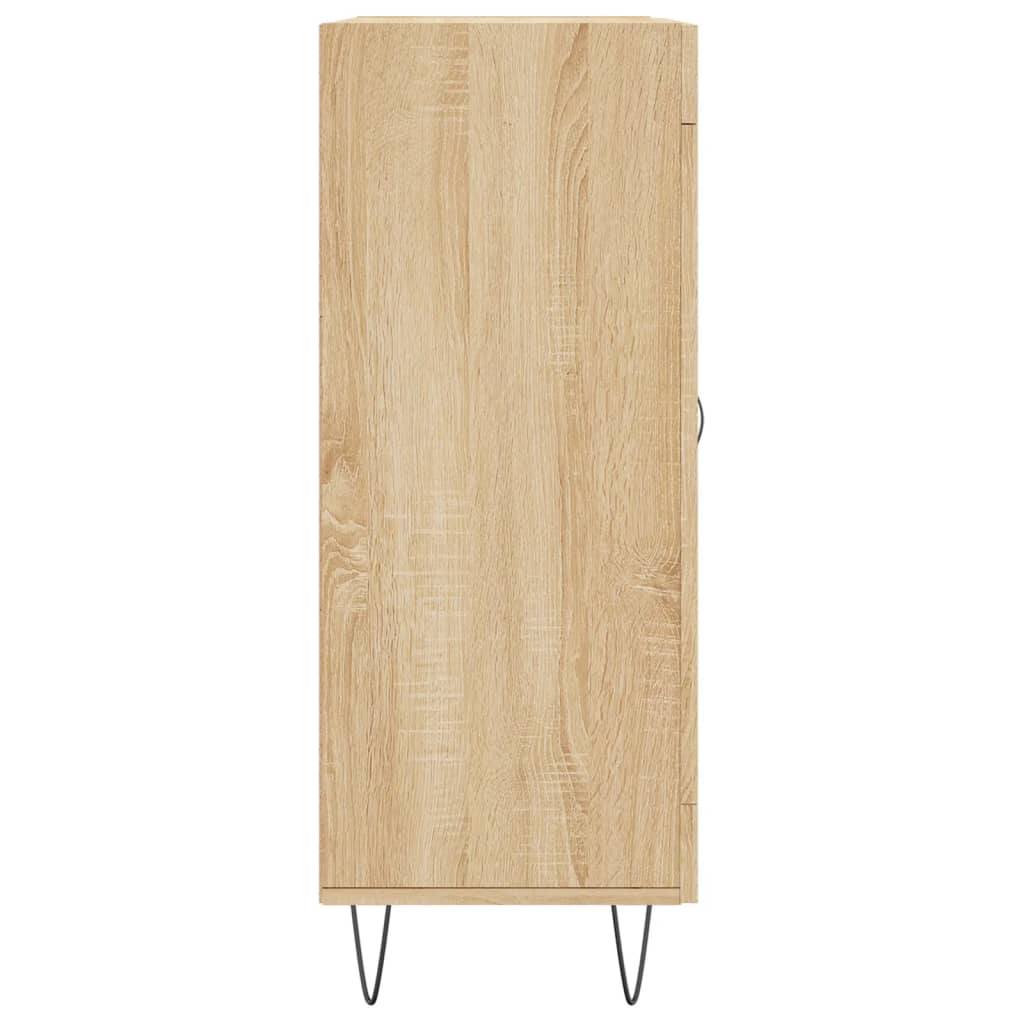 Dressoir 69,5x34x90 cm bewerkt hout sonoma eikenkleurig