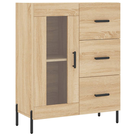 Dressoir 69,5x34x90 cm bewerkt hout sonoma eikenkleurig