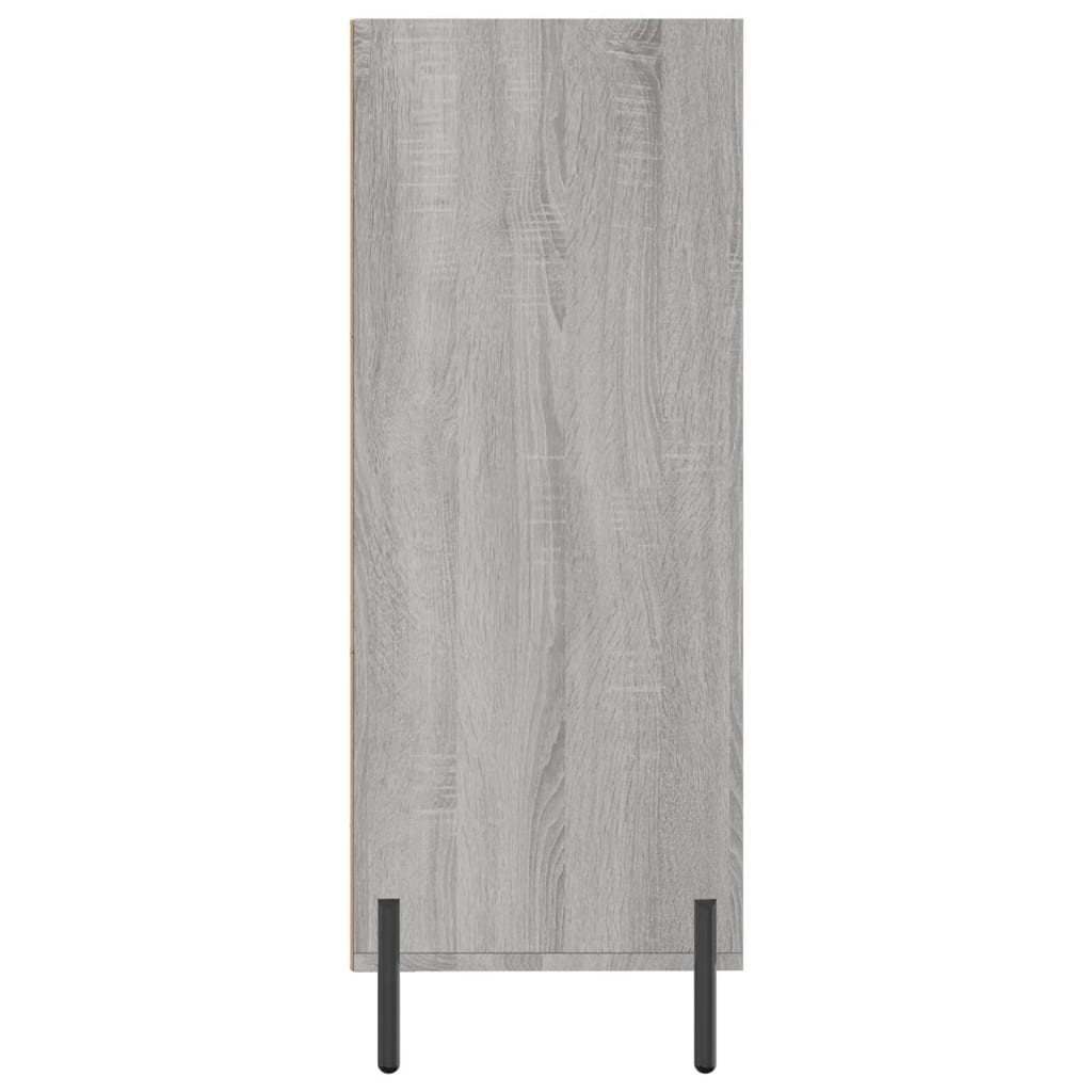 Schappenkast 69,5x32,5x90 cm bewerkt hout grijs sonoma eiken