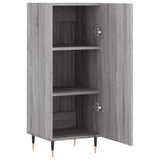 Dressoir 34,5x34x90 cm bewerkt hout grijs sonoma eikenkleurig