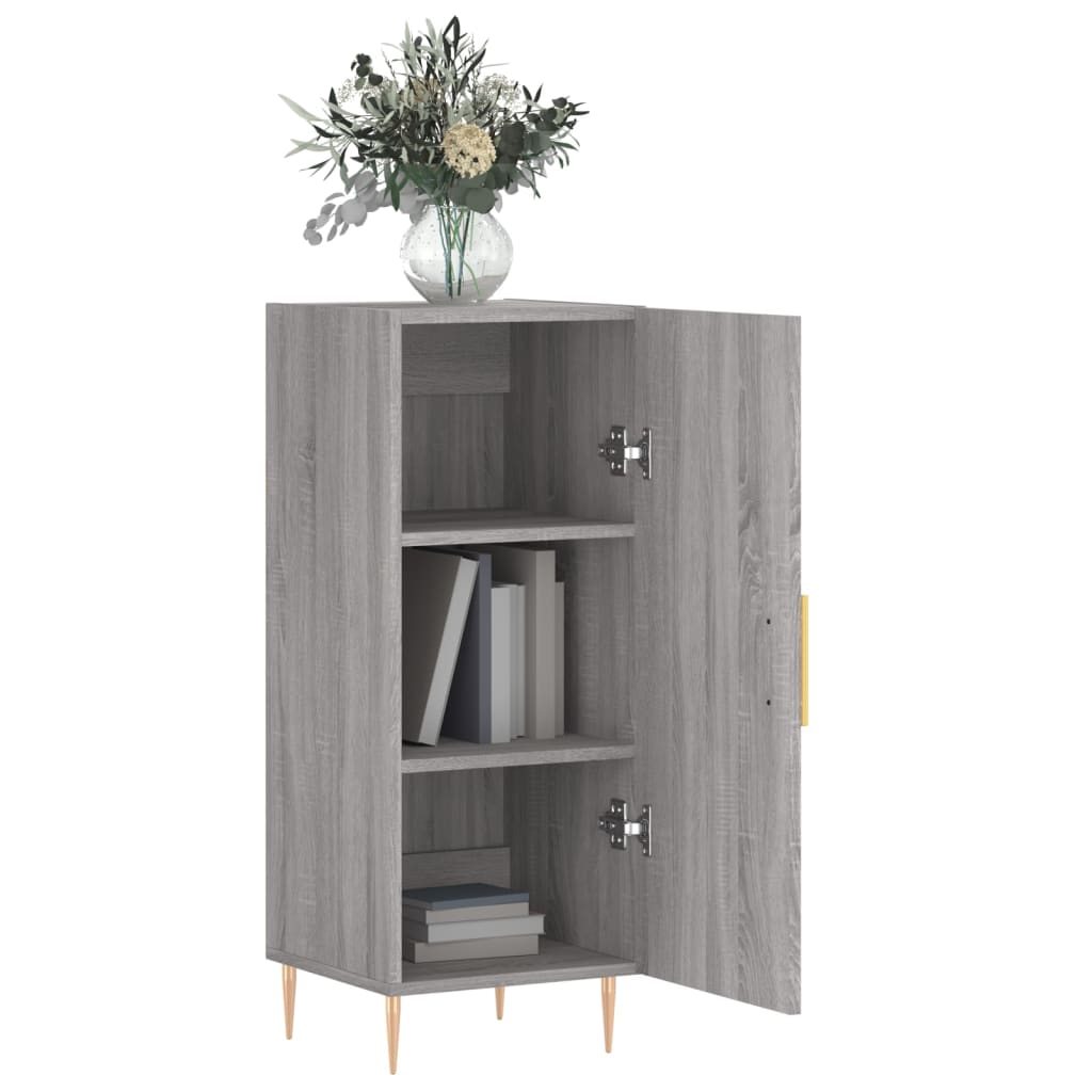 Dressoir 34,5x34x90 cm bewerkt hout grijs sonoma eikenkleurig