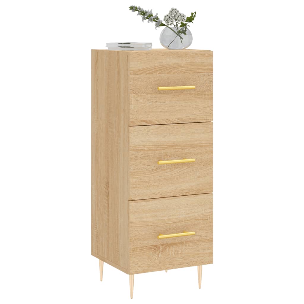 Dressoir 34,5x34x90 cm bewerkt hout sonoma eiken