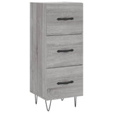 Dressoir 34,5x34x90 cm bewerkt hout grijs sonoma eikenkleurig