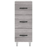 Dressoir 34,5x34x90 cm bewerkt hout grijs sonoma eikenkleurig