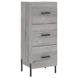 Dressoir 34,5x34x90 cm bewerkt hout grijs sonoma eikenkleurig