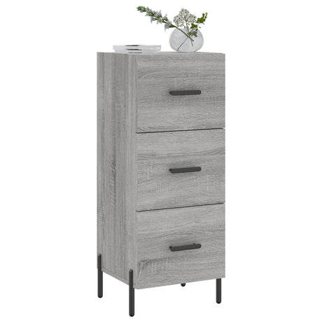 Dressoir 34,5x34x90 cm bewerkt hout grijs sonoma eikenkleurig