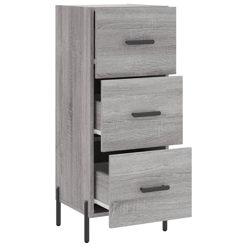 Dressoir 34,5x34x90 cm bewerkt hout grijs sonoma eikenkleurig