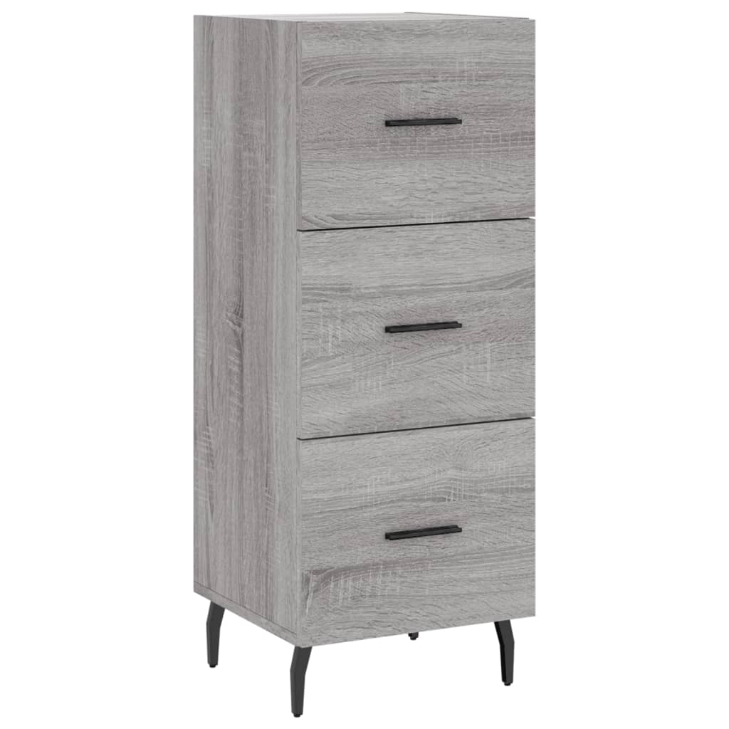 Dressoir 34,5x34x90 cm bewerkt hout grijs sonoma eikenkleurig