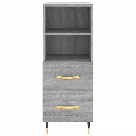 Dressoir 34,5x34x90 cm bewerkt hout grijs sonoma eikenkleurig