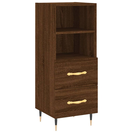 Dressoir 34,5x34x90 cm bewerkt hout bruin eikenkleur