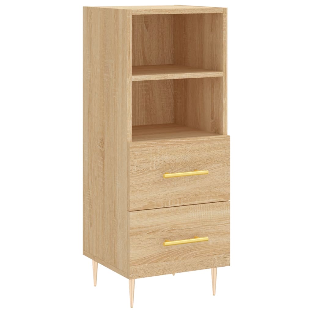 Dressoir 34,5x34x90 cm bewerkt hout sonoma eiken