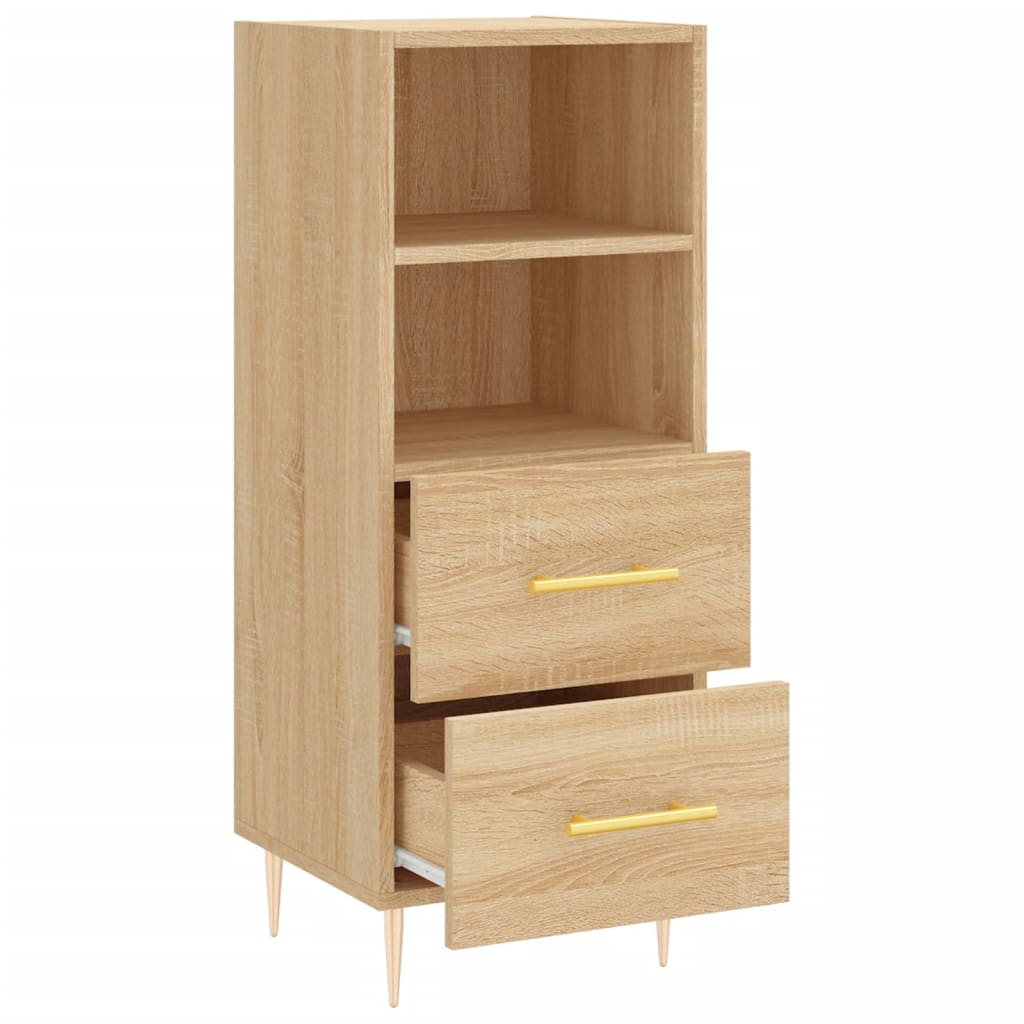 Dressoir 34,5x34x90 cm bewerkt hout sonoma eiken