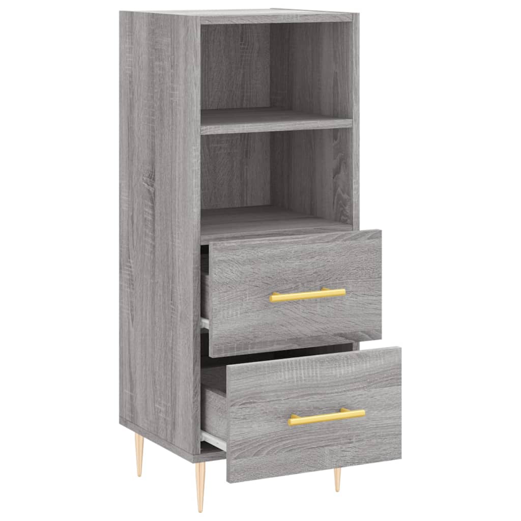 Dressoir 34,5x34x90 cm bewerkt hout grijs sonoma eikenkleurig