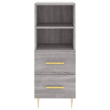 Dressoir 34,5x34x90 cm bewerkt hout grijs sonoma eikenkleurig