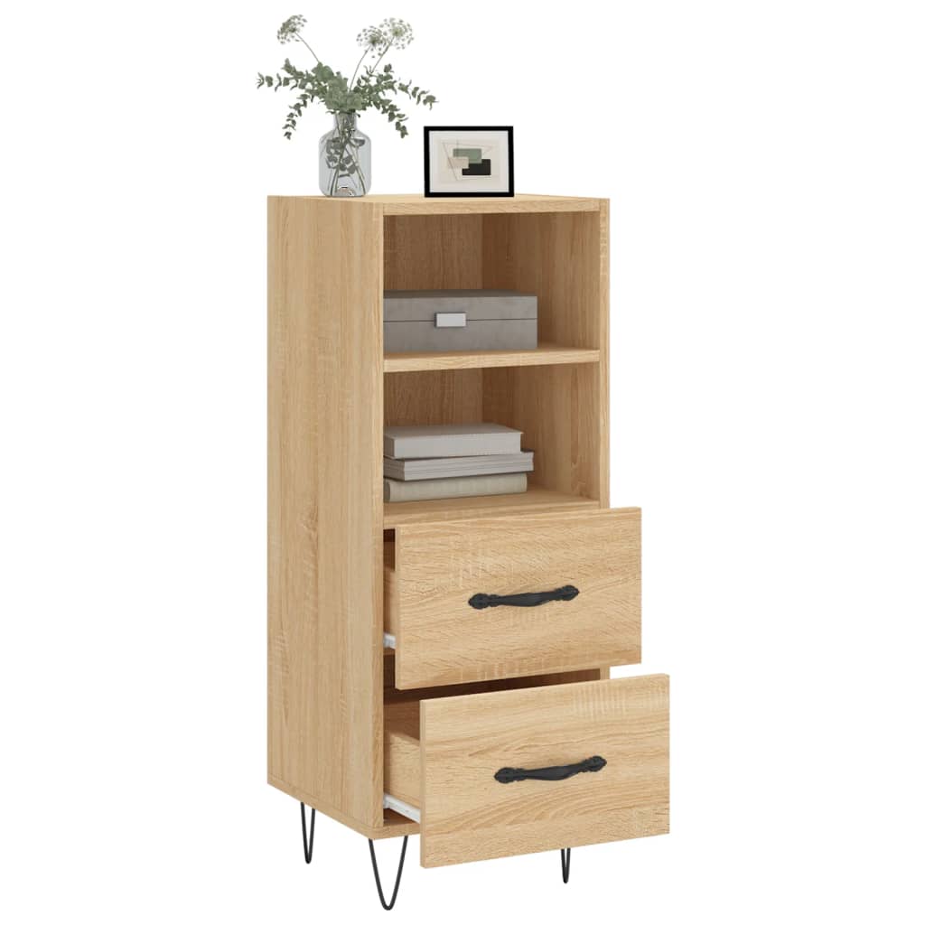 Dressoir 34,5x34x90 cm bewerkt hout sonoma eiken