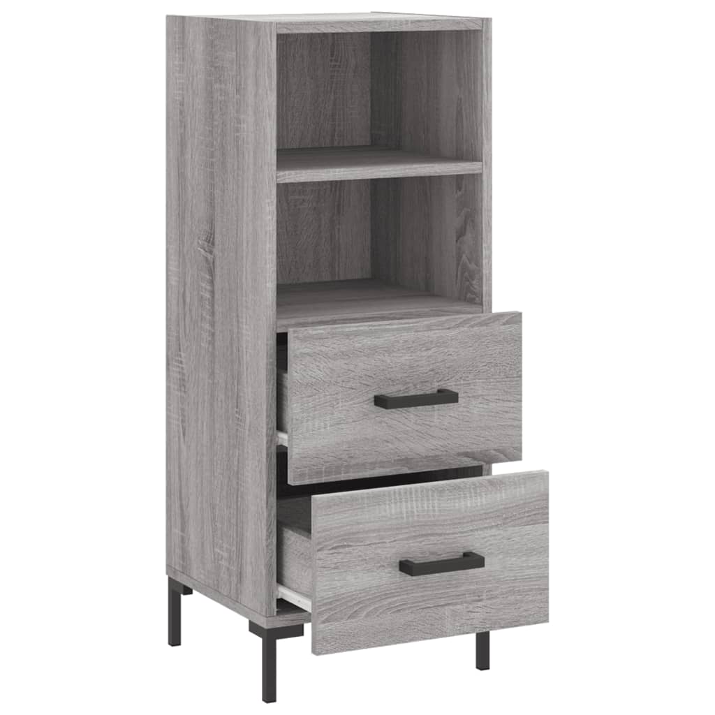 Dressoir 34,5x34x90 cm bewerkt hout grijs sonoma eikenkleurig