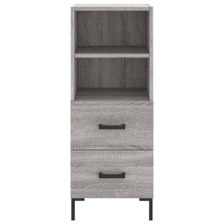 Dressoir 34,5x34x90 cm bewerkt hout grijs sonoma eikenkleurig