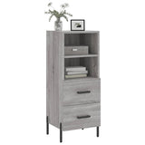 Dressoir 34,5x34x90 cm bewerkt hout grijs sonoma eikenkleurig