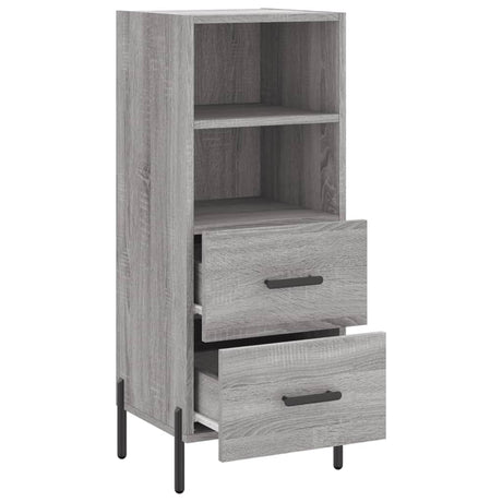 Dressoir 34,5x34x90 cm bewerkt hout grijs sonoma eikenkleurig