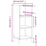 Dressoir 34,5x32,5x90 cm bewerkt hout sonoma eikenkleurig