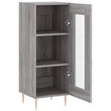 Dressoir 34,5x34x90 cm bewerkt hout grijs sonoma eikenkleurig