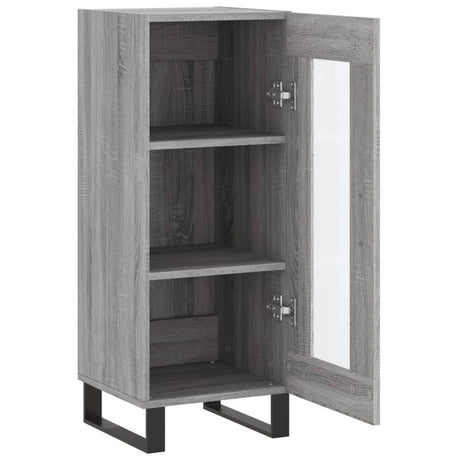 Dressoir 34,5x34x90 cm bewerkt hout grijs sonoma eikenkleurig