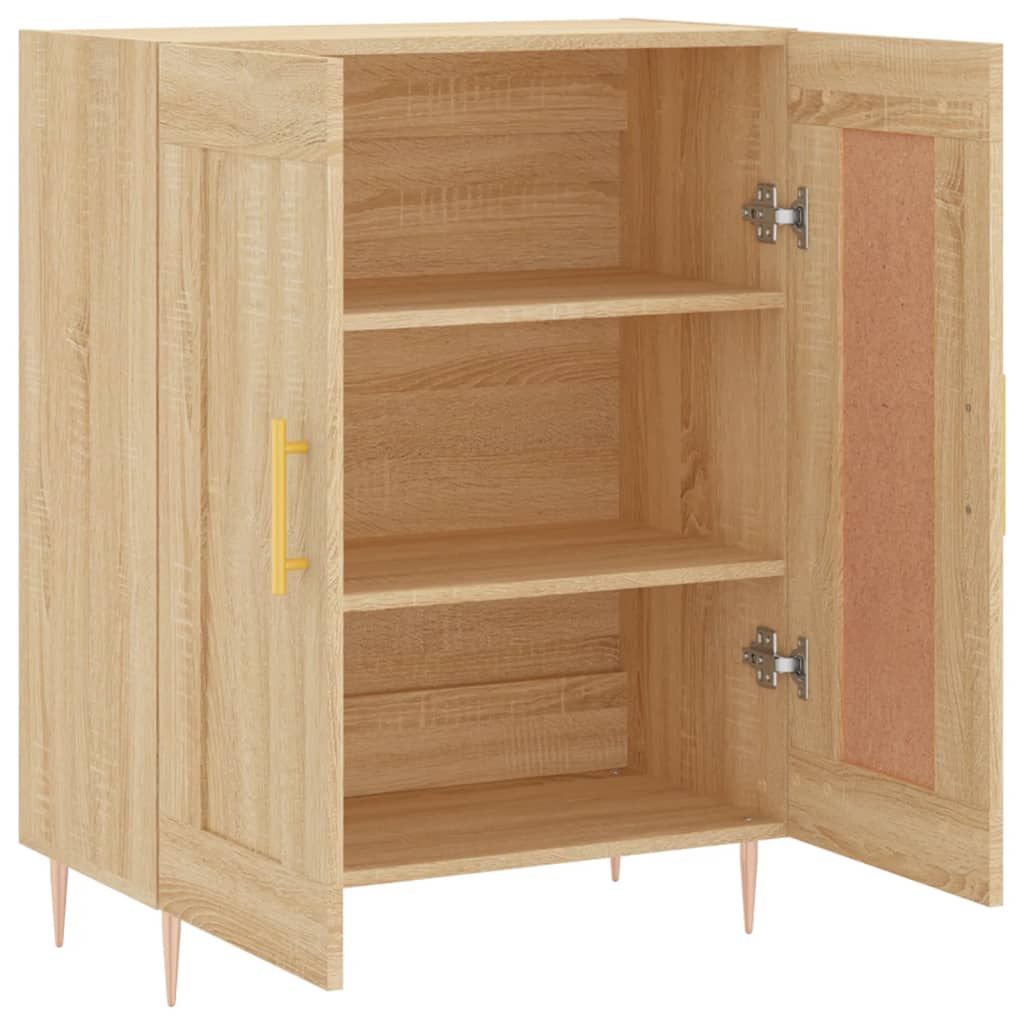 Dressoir 69,5x34x90 cm bewerkt hout sonoma eikenkleurig