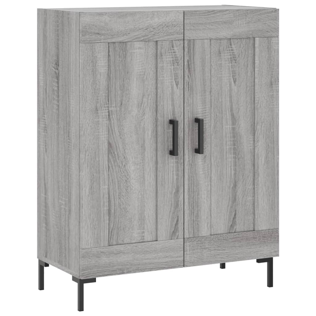 Dressoir 69,5x34x90 cm bewerkt hout grijs sonoma eikenkleurig