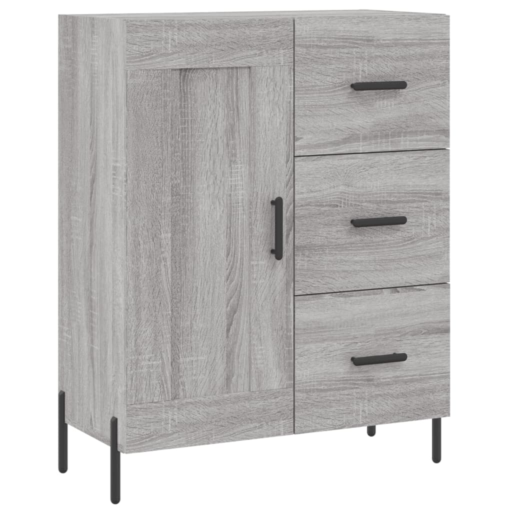 Dressoir 69,5x34x90 cm bewerkt hout grijs sonoma eikenkleurig