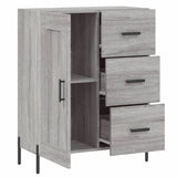 Dressoir 69,5x34x90 cm bewerkt hout grijs sonoma eikenkleurig